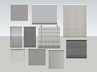 现代风格百叶帘 卷帘 纱帘组合 百叶帘