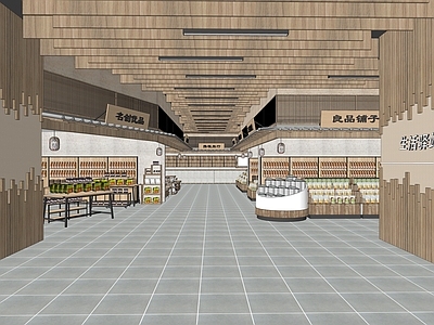 中式商场展区 店铺