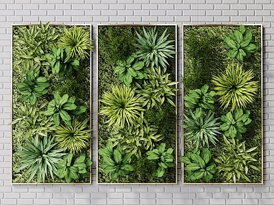 现代绿植墙 墙饰