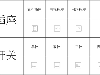 开关插座 施工图