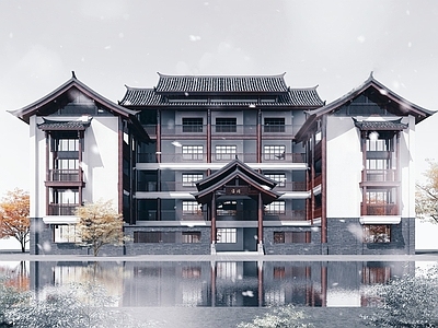 中式四合院 门头