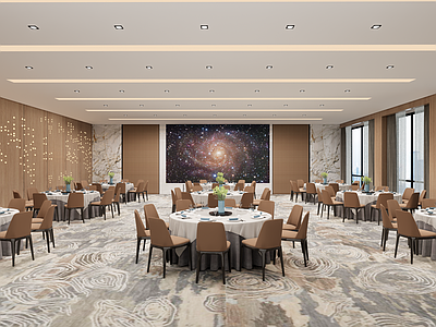 现代酒店餐厅 宴会厅 婚礼厅