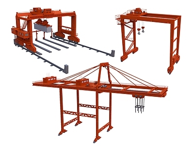 现代起重机 吊塔 吊车 吊机 工业设备