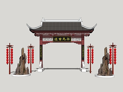 中式牌楼 大门
