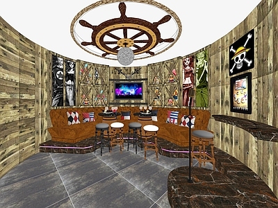 美式风格KTV 包厢