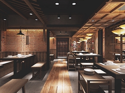 牛茻重庆串串火锅店 施工图 效果图