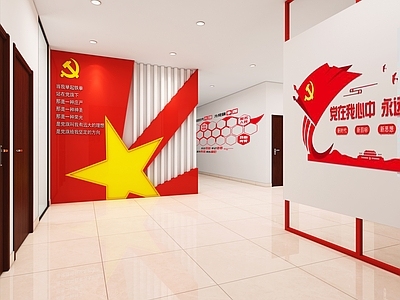 现代展墙 过道
