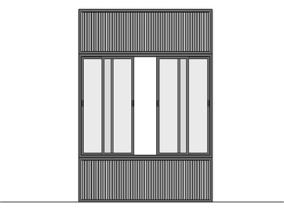 现代平开窗 细模 金属格栅