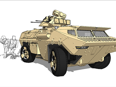 现代军用汽车 装甲车 士兵 坦克