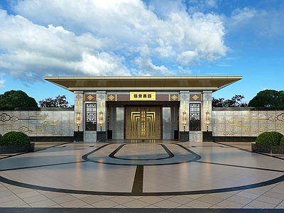 新中式风格住宅大门