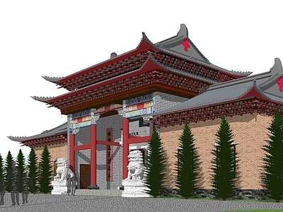 中式四合院 门头
