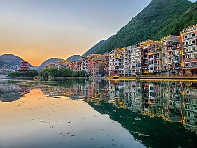河水风景 山