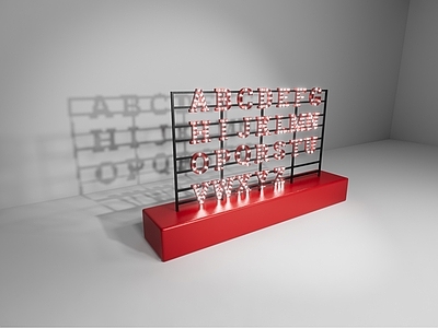 现代灯具 金属字母跑马灯 大写英文壁灯 字母灯