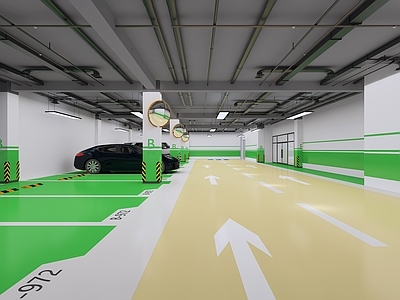 现代停车场 汽车