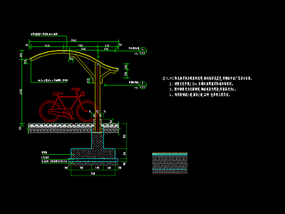 自行车雨棚详图 施工图