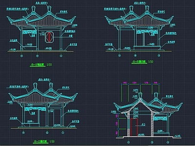 双亭大样图 施工图