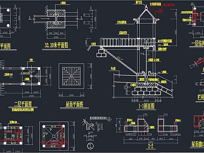 水闸四角亭 施工图