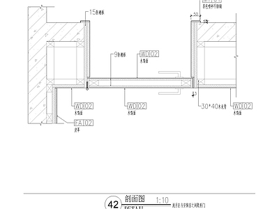 暗门剖面图 施工图 隐形 门节点