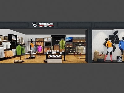 运动品牌专卖店 施工图 效果图