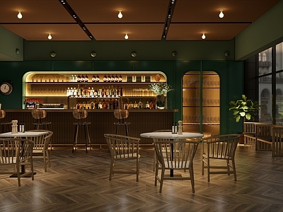北欧餐厅 咖啡厅 酒吧 啤酒 餐椅 酒瓶 酒杯
