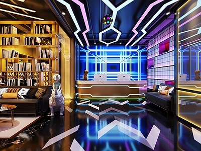 现代ktv 大厅 电竞灯
