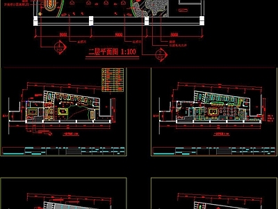 时尚酒吧CAD 施工图