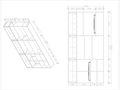 衣柜架子 施工图