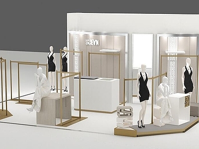服装店 施工图 效果图
