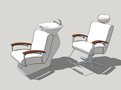 现代理发椅 洗头椅 理发器材