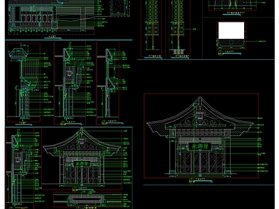 新中式家常餐厅 CAD图纸 施工图