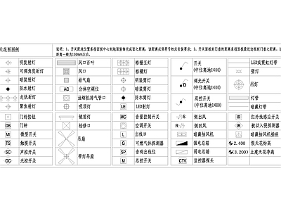 天花图图例 施工图