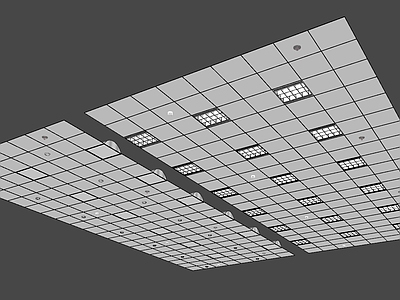 现代建筑材料 天花 铝板 格栅灯