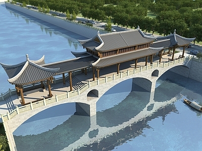 中式桥 廊桥