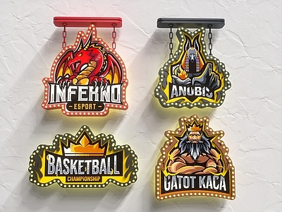 现代装饰灯箱 网咖侧招灯箱 霓虹灯箱