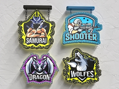 现代装饰灯箱 网咖侧招灯箱 霓虹灯箱