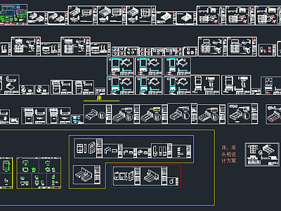 全室定制床 施工图