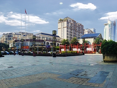 高清外景广场贴图 城市外景