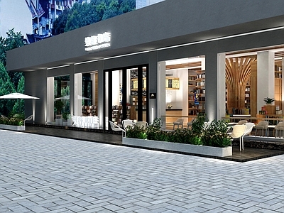现代风格书店 门头