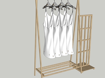 日式展架 衣架 货架 道具 陈列架 家居服