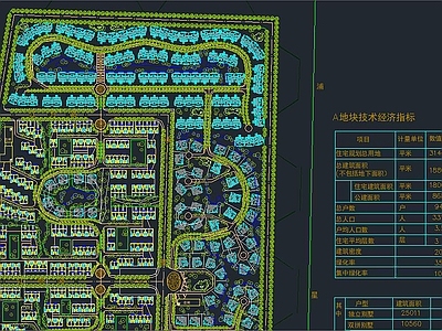 住宅别墅区规划 施工图 规划设计