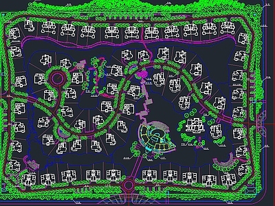 住宅别墅区规划 施工图 规划设计