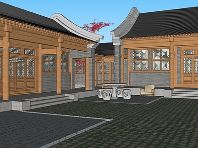 中式四合院 院落