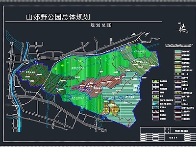 公园规划总图 施工图 综合性公园