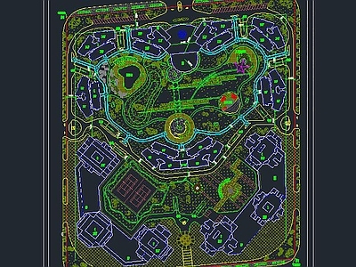 海南世界贸易中心规划总图 施工图 规划设计