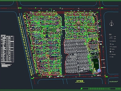 金平湖城市花园总图 施工图 规划设计