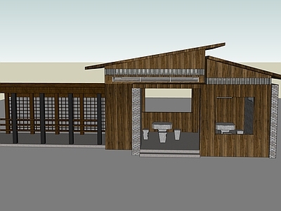 新中式风格建筑 休息驿站