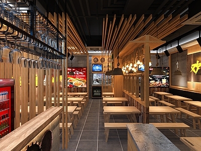 工业风烧烤店