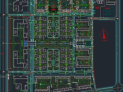 景观规划总图 施工图 景观