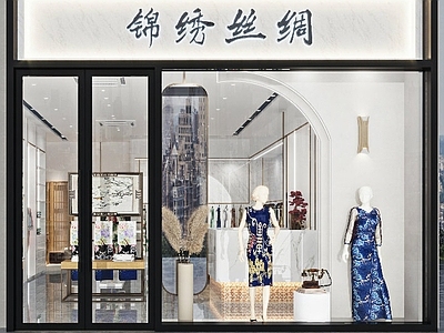 旗袍店 施工图 效果图