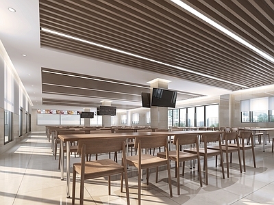 新中式食堂 员工 餐椅